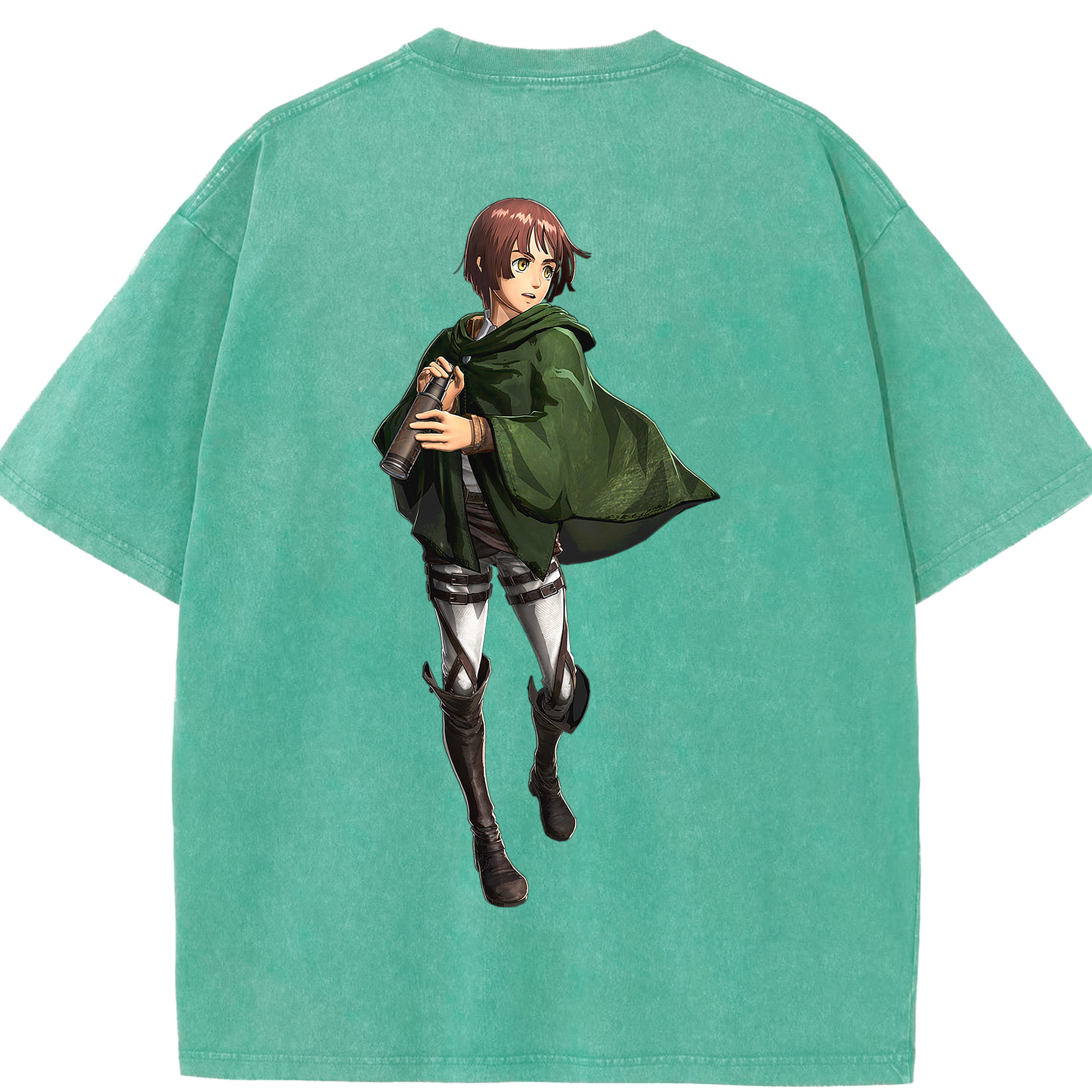 （画像用） 進撃の巨人 Attack on Titan 綿100% ヴィンテージ風 半袖Tシャツ（背面プリント）